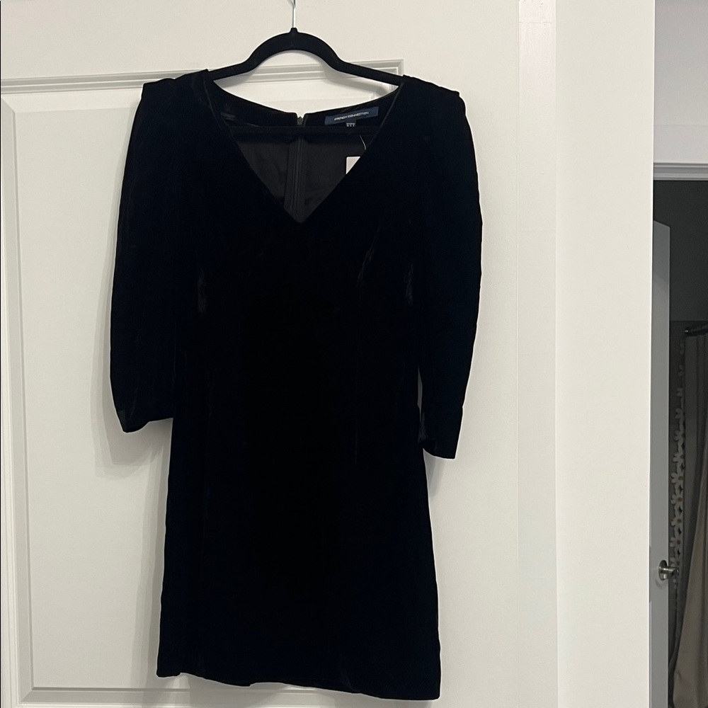 French Connection Black Long Sleeve Dress
